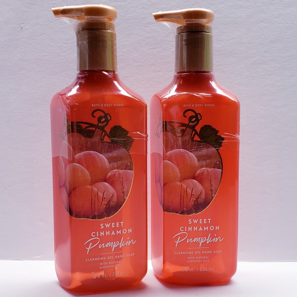 Bath & Body Works SWEET CINNAMON PUMPKIN Gentle Gel Hand Soap, 8 fl oz (2 pcs)